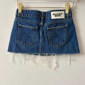 Dairy Boy Bambi Denim Mini Skirt - Size 25 - Medium Blue Wash